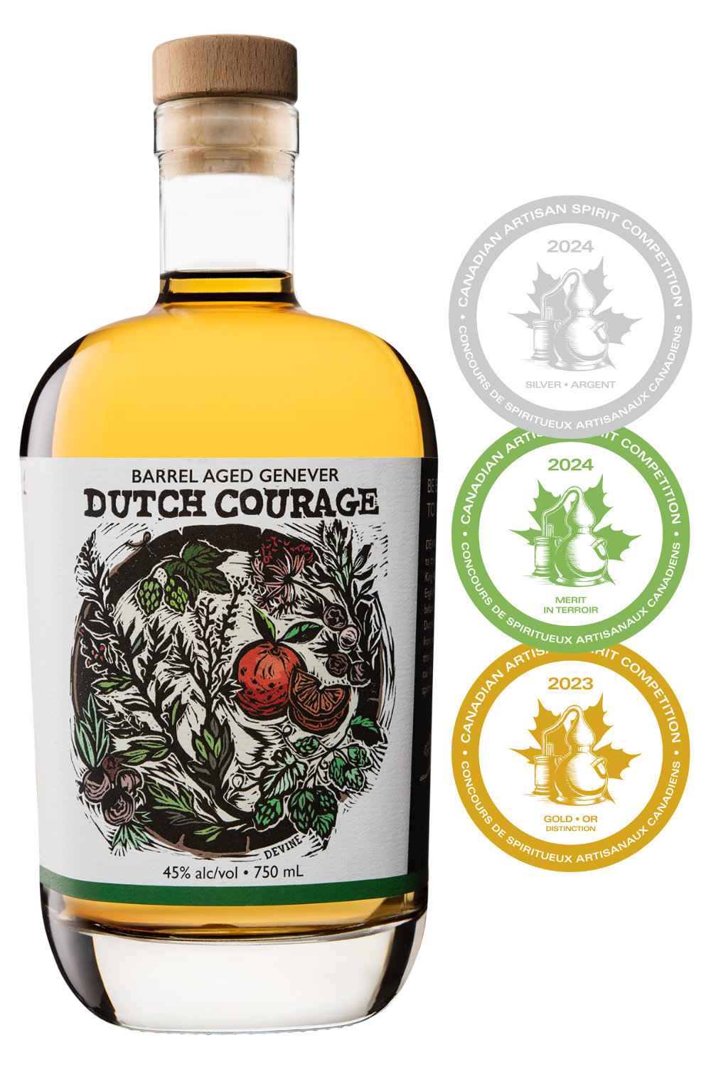 Dutch Courage ~ Barrel-Aged Genever 750ml – DEVINE Distillery