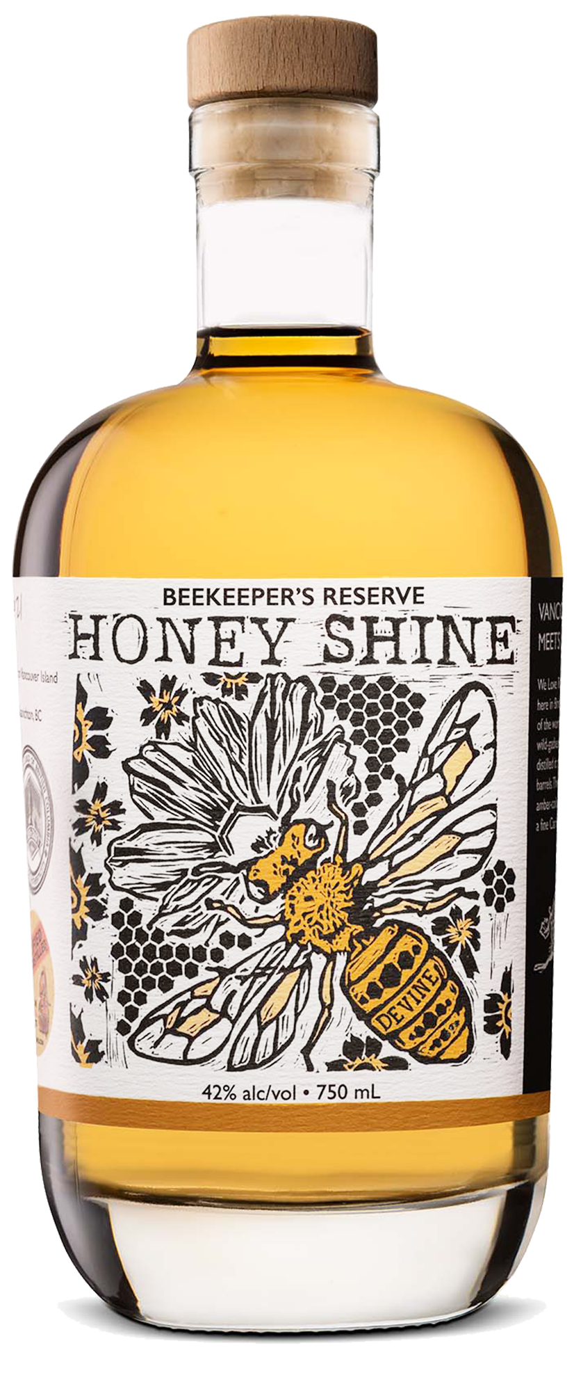 Honey Shine Amber ~ Honey 'Rum' 750ml